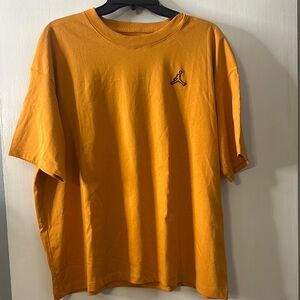 Orange Short Sleeve Tee with Chest Emblem